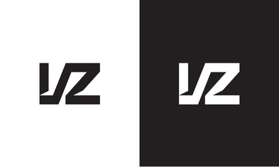 UZ logo, monogram unique logo, black and white logo, premium elegant logo, letter UZ Vector