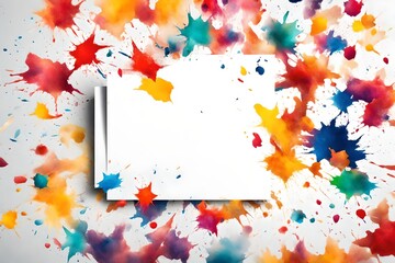 colorful frame background pasted onto the wall with multicolor lightning abstract background 