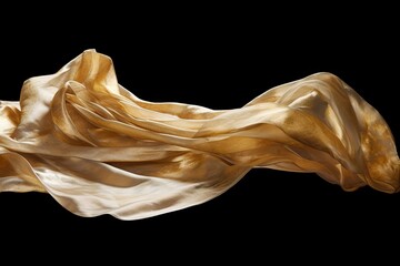 ???? ?????????????????? wind flutters th cloth gold abstract Beautiful - obrazy, fototapety, plakaty