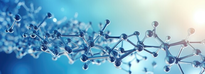 biological molecules and molecular structure background - obrazy, fototapety, plakaty