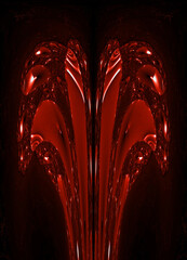 red and black plasma flow design
