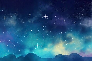 stars hand-drawn lovely sky starry illustration Background