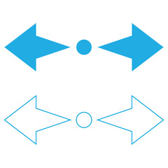 Expand arrows horizontal stroke icon 