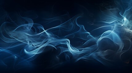Blue and white neon smoke fades to black Abstract Texture - Generative AI