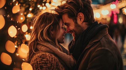 a couple in love celebrating valentine's day.