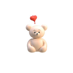 teddy bear and heart