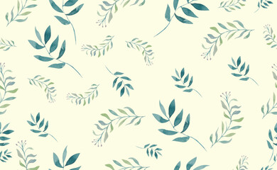 Semless Pattern Design Handmade Watercolor Paintings.