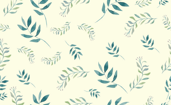 Semless Pattern Design Handmade Watercolor Paintings.