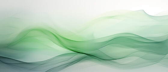 Fototapeta premium Serene Green Waves on a Digital Sea 