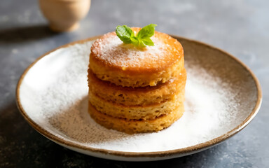 Capture the essence of Kanafeh in a mouthwatering food photography shot