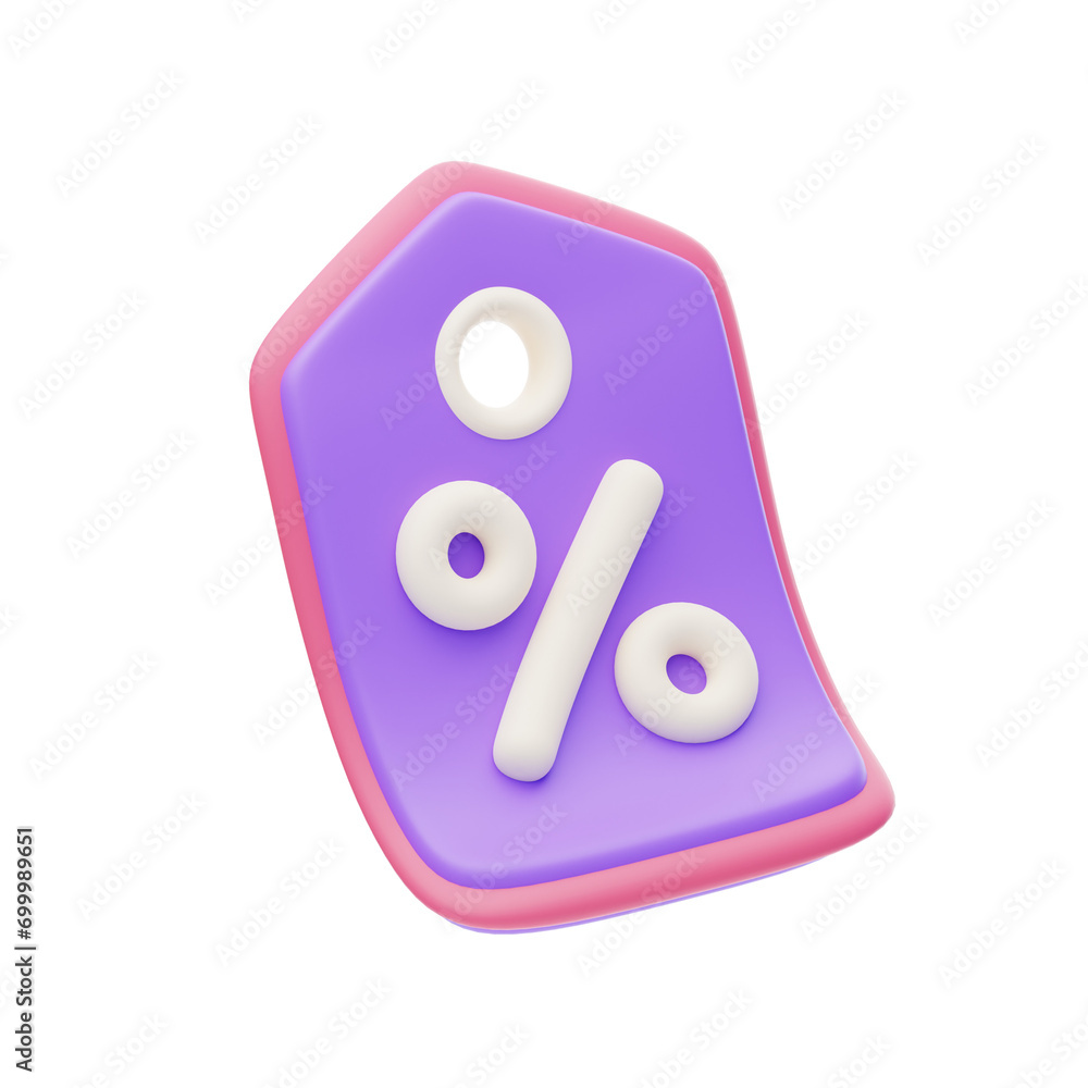 Poster 3d discout tag. for profitable sales, promotions and various festive events. 3d illustration, 3d ele