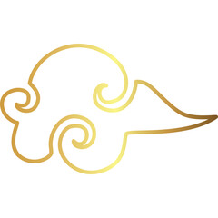 Golden Chinese Cloud
