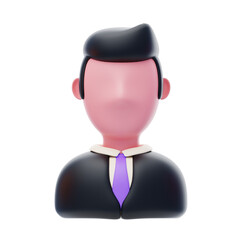 Avatar Businessman, Entrepreneur, business.
3d illustration, 3d element, 3d rendering. 3d visualization isolated on a transparent background
