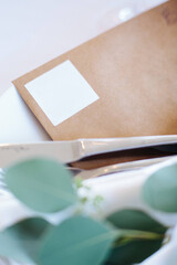 Wedding envelope with space for a mockup