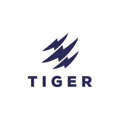 tiger claws scratch logo design