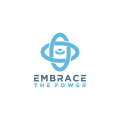 embrace the power logo design vector