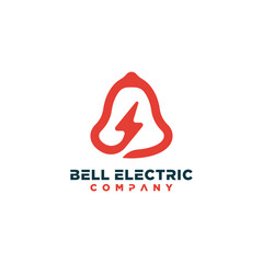 bell electric logo design vector