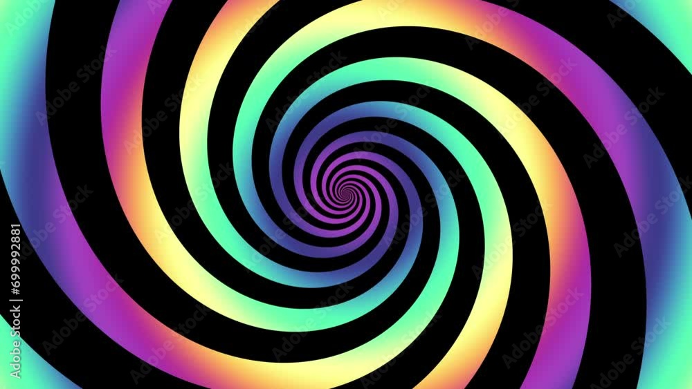 Aufkleber Endless abstract spiral. Seamless looping footage 4k. Abstract loop background