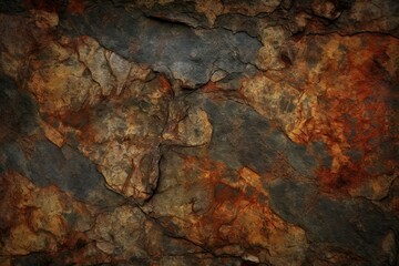 surface stone rough rusty space copy banner grunge metal rusty looks it close mountain fragment...