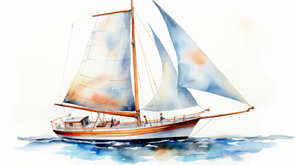 Sailboat watercolor