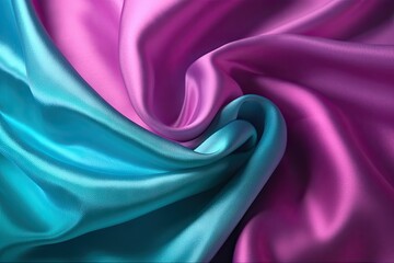 design space background teal purple beautiful surface fabric shiny folds wavy gradient satin silk...