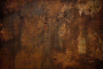 weathered stressed grungy design space background iron rusty dark close surface metal painted old texture rust brown black - obrazy, fototapety, plakaty