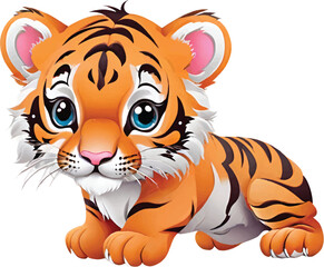 Fototapeta premium tiger cartoon isolated