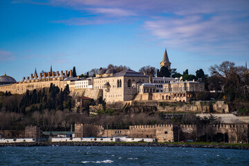View of Topkapi Palace from the Bosphorus.