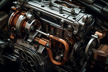 close up of an engine