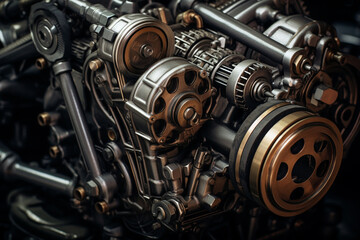 Fototapeta na wymiar close up of an engine