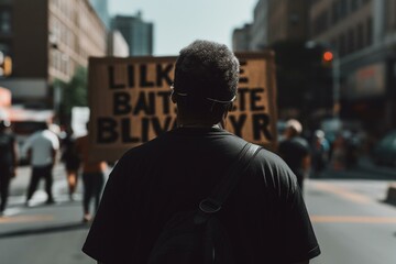 a statement advocating for the value of black lives. Generative AI