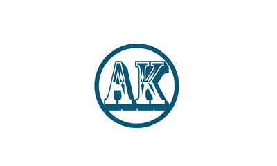 AK, KA , A , K , Abstract Letters Logo Monogram	