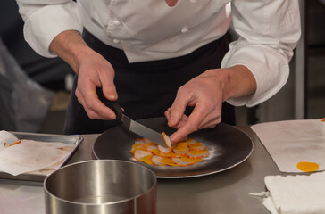 Cooking masterclass for visitors, great chefs high cuisine French restaurants, fine dining, winter festival, Avenue de Champagne, Epernay, France