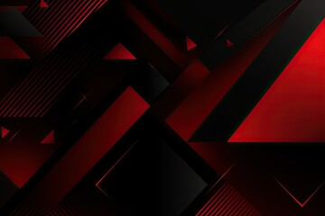 minimal template gradient effect 3d futuristic lines stripes rectangles squares triangles shapes geometric design background luxury modern abstract color red black - obrazy, fototapety, plakaty