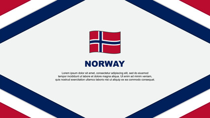 Norway Flag Abstract Background Design Template. Norway Independence Day Banner Cartoon Vector Illustration. Norway Template