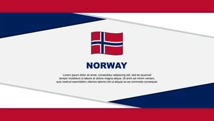 Norway Flag Abstract Background Design Template. Norway Independence Day Banner Cartoon Vector Illustration. Norway Vector