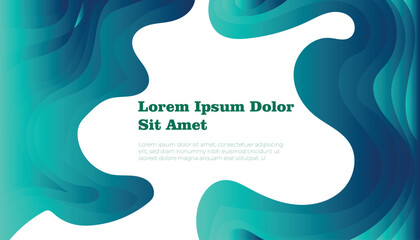 Green Liquid color background design. Fluid gradient shapes composition. Futuristic design posters. Can be use for lading page, poster or banner Eps10 vector.