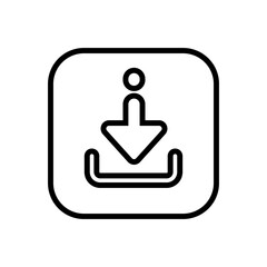 Obraz premium Download icon vector. Upload button illustration. Load symbol or logo.