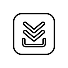 Download icon vector. Upload button illustration. Load symbol or logo.