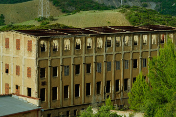 Ex stazione ferroviaria F. M. S. Monteponi.Sulcis Iglesiense Sardegna Italy