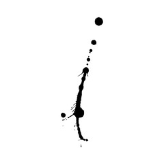 artistic ink splatter isolated element