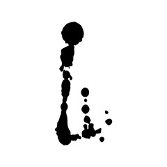 &nbsp;abstract ink splatter isolated element