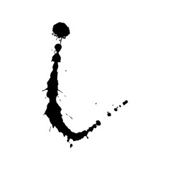 &nbsp;abstract ink splatter isolated element