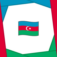 Azerbaijan Flag Abstract Background Design Template. Azerbaijan Independence Day Banner Social Media Post. Azerbaijan Banner