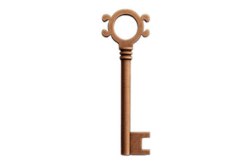 old rusty key isolated