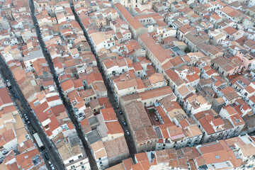 Aerial view of Cefalu, on the Tyrrhenian coast of Sicily, Italy