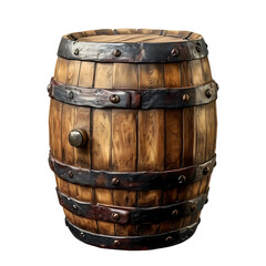 Obraz premium barrel of wood on transparent background 