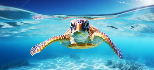 Close Encounter with a Graceful Sea Turtle