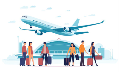 Vector travel illustration.
