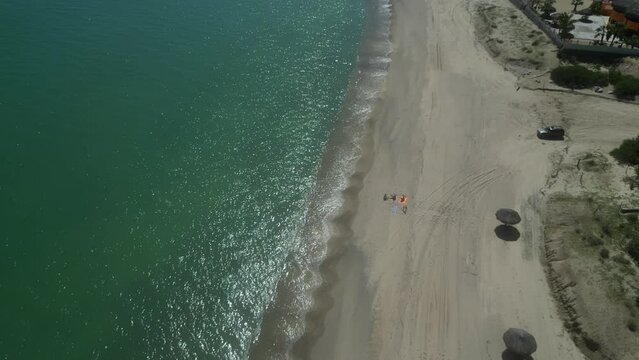 el sargento beach la ventana baja california sur mexico aerial view panorama 